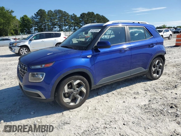 2022 Hyundai Venue SEL with VIN KMHRC8A30NU201933, listed as a Copart auction lot 52323305 with 43,752 mi miles and Salvage title. Bid and sale history available at DreamBid. Image 1.
