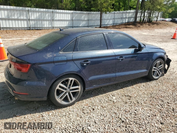 2017 Audi A3 Sedan Premium with VIN WAUB8GFF5H1026537, listed as a Copart auction lot 53865645 with 106,104 mi miles and Salvage Title. Bid and sale history available at carsss.com. Image 3.