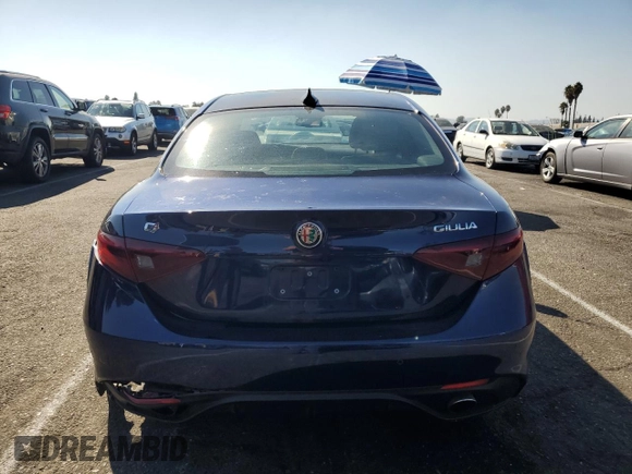 2019 Alfa Romeo Giulia Ti Sport with VIN ZARFANBN8K7612203, listed as a Copart auction lot 72585364 with 59,809 mi miles and Salvage Title. Bid and sale history available at carsss.com. Image 6.