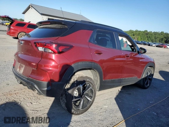 2022 Chevrolet TrailBlazer RS with VIN KL79MUSL1NB058377, listed as a Copart auction lot 69663324 with Not Provided miles and Salvage Title. Bid and sale history available at DreamBid. Image 3.