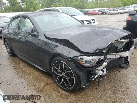 2024 Mercedes-Benz C 300 with VIN W1KAF4HB4RR197981, listed as a Copart auction lot 55199044 with Not Provided miles and Salvage Title. Bid and sale history available at DreamBid. Image 4.
