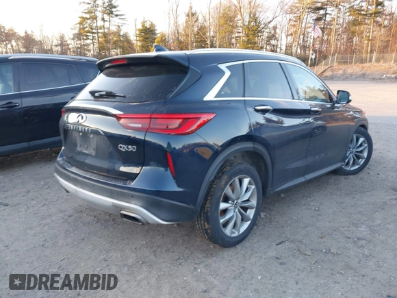 2019 Infiniti QX50 Luxe with VIN 3PCAJ5M32KF132667, listed as a IAAI auction lot 41095763 with 82,549 mi miles and . Bid and sale history available at DreamBid. Image 4.