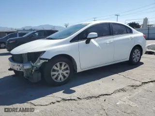 2012 Honda Civic Sdn LX with VIN 19XFB2F50CE328856, listed as a Copart auction lot 52494395 with 152,866 mi miles and Salvage Title. Bid and sale history available at carsss.com. Image 1.
