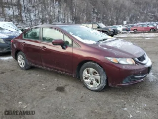 2015 Honda Civic Sedan LX with VIN 19XFB2F54FE218977, listed as a Copart auction lot 89195335 with 184,568 mi miles and Clean Title. Bid and sale history available at carsss.com. Image 4.