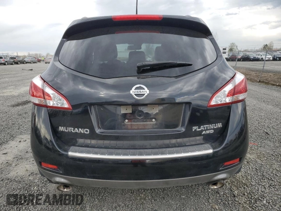 2013 Nissan Murano LE with VIN JN8AZ1MW4DW310836, listed as a Copart auction lot 50232225 with 106,993 mi miles and Salvage Title. Bid and sale history available at DreamBid. Image 6.