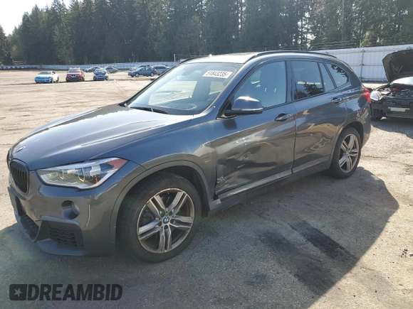 2016 BMW X1 xDrive28i with VIN WBXHT3C36G5E48019, listed as a Copart auction lot 51843235 with 95,711 mi miles and Salvage Title. Bid and sale history available at carsss.com. Image 1.