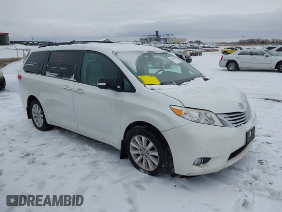 2013 Toyota Sienna XLE with VIN 5TDDK3DC2DS053559, listed as a IAAI auction lot 41299824 with 175,611 mi miles and . Bid and sale history available at DreamBid. Image 1.