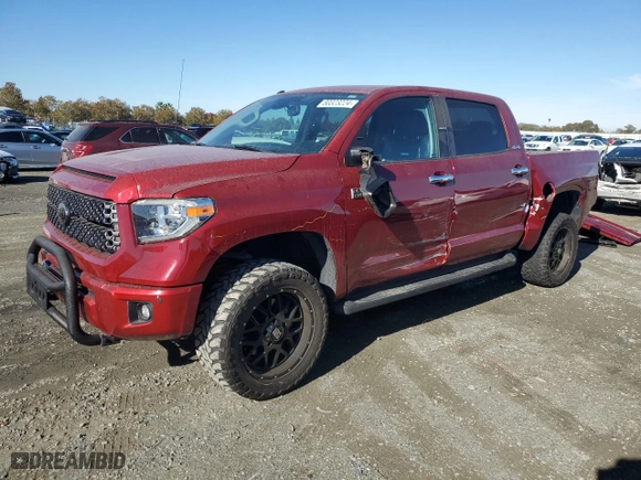2019 Toyota Tundra 4WD SR5 with VIN 5TFAY5F18KX810299, listed as a Copart auction lot 80323224 with 53,673 mi miles and Salvage Title. Bid and sale history available at carsss.com. Image 1.