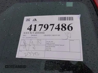 2003 Dodge Grand Caravan with VIN 2D4GP44353R229521, listed as a IAAI auction lot 41797486 with 213,342 mi miles and . Bid and sale history available at DreamBid. Image 12.