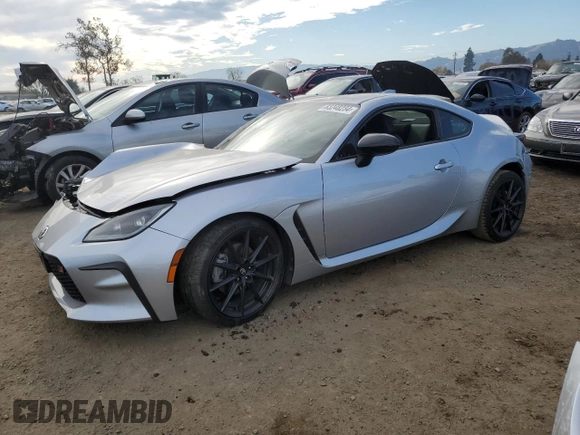 2022 Toyota GR86 Premium with VIN JF1ZNBE19N9750723, listed as a Copart auction lot 83248234 with 21,607 mi miles and Salvage Title. Bid and sale history available at carsss.com. Image 1.