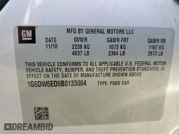2011 Cadillac STS RWD z VIN 1G6DW6ED9B0133084, wystawiony jako Copart lot #80912574 z przebiegiem 138 720 mil mil oraz Czysty tytuł • Clean title. Historia ofert i sprzedaży dostępna na DreamBid. Obrazek 12.