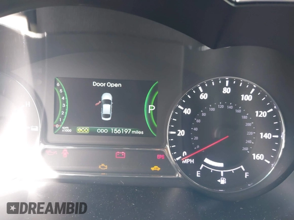 2012 Kia Optima Hybrid with VIN KNAGM4AD6C5015831, listed as a IAAI auction lot 41807913 with 156,197 mi miles. Bid and sale history available at carsss.com. Image 7.