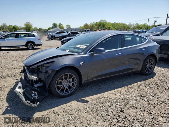 2018 Tesla Model 3 Long Range Battery with VIN 5YJ3E1EA4JF102085, listed as a Copart auction lot 54948625 with 74,786 mi miles and Salvage Title. Bid and sale history available at DreamBid. Image 1.