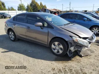 2015 Honda Civic LX with VIN 2HGFB2F55FH528190, listed as a Copart auction lot 51872405 with 175,179 mi miles and Salvage Title. Bid and sale history available at carsss.com. Image 4.