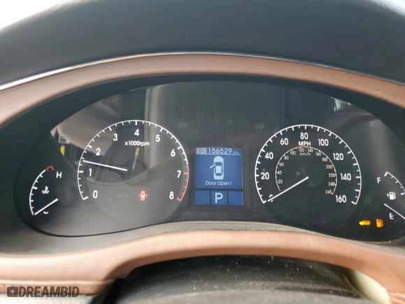 2010 Hyundai Genesis with VIN KMHGC4DEXAU109400, listed as a Copart auction lot 49729845 with 156,529 mi miles and Salvage Title. Bid and sale history available at carsss.com. Image 9.