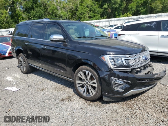 2021 Ford Expedition Max Platinum with VIN 1FMJK1LT9MEA20312, listed as a Copart auction lot 54213285 with 119,611 mi miles and Salvage title. Bid and sale history available at DreamBid. Image 4.