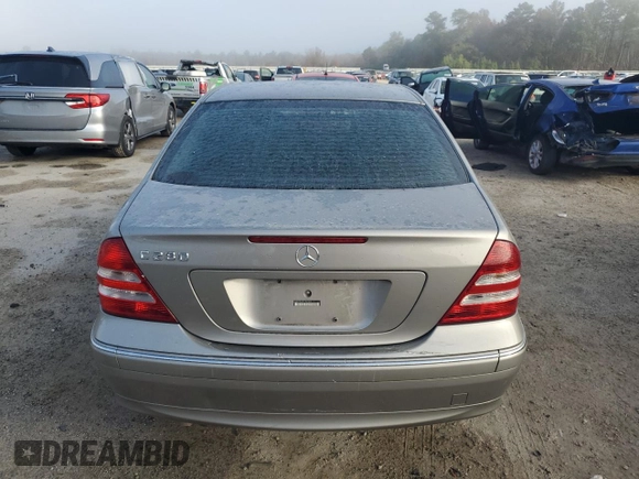 2007 Mercedes-Benz C 280 Luxury with VIN WDBRF54H07F857329, listed as a Copart auction lot 85260294 with 185,344 mi miles and Salvage title. Bid and sale history available at DreamBid. Image 6.