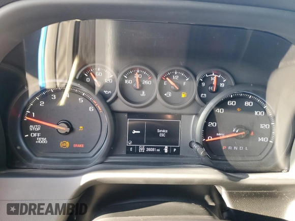 2022 Chevrolet Silverado 1500 Custom Trail Boss with VIN 3GCPDCEKXNG523480, listed as a Copart auction lot 73428924 with 26,081 mi miles and Clean Title. Bid and sale history available at carsss.com. Image 9.