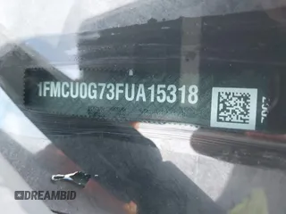 2015 Ford Escape SE z VIN 1FMCU0G73FUA15318, wystawiony jako IAAI lot #41797483 z przebiegiem 85 736 mil mil oraz . Historia ofert i sprzedaży dostępna na DreamBid. Obrazek 9.