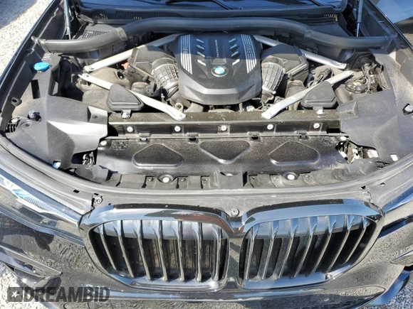 2021 BMW X7 M50i with VIN 5UXCX6C06M9G14044, listed as a Copart auction lot 46078775 with 49,938 mi miles and Salvage Title. Bid and sale history available at carsss.com. Image 12.