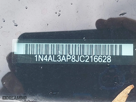 2018 Nissan Altima 2.5 SL with VIN 1N4AL3AP8JC216628, listed as a IAAI auction lot 41789254 with 135,965 mi miles. Bid and sale history available at carsss.com. Image 9.