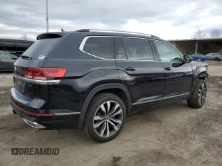 2023 Volkswagen Atlas SEL Premium R-Line with VIN 1V2FR2CA5PC552133, listed as a Copart auction lot 47933765 with 19,564 mi miles and Salvage title. Bid and sale history available at DreamBid. Image 3.