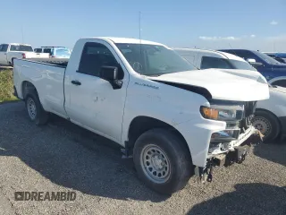 2021 Chevrolet Silverado 1500 Work Truck with VIN 3GCNWAEH7MG172990, listed as a Copart auction lot 41443265 with 27,921 mi miles and Non Repairable. Bid and sale history available at carsss.com. Image 4.
