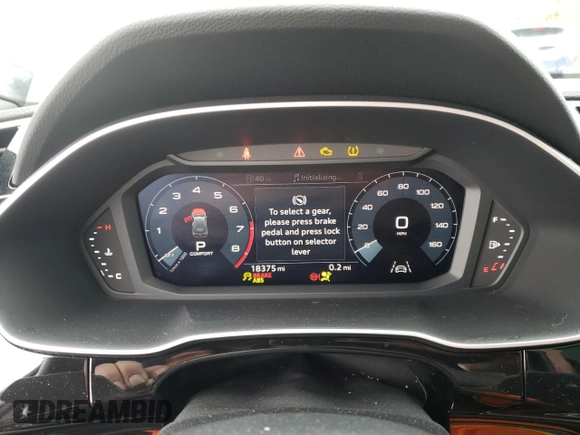 2020 Audi Q3 Premium with VIN WA1AECF39L1113348, listed as a Copart auction lot 44678063 with 18,375 mi miles. Bid and sale history available at carsss.com. Image 9.