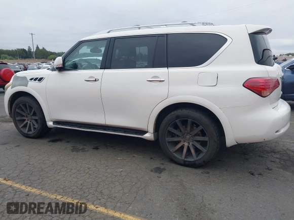 2011 Infiniti QX56 7-passenger with VIN JN8AZ2NF6B9503120, listed as a IAAI auction lot 40366429 with 197,571 mi miles and . Bid and sale history available at DreamBid. Image 14.