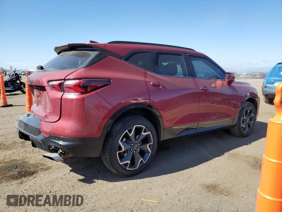 2019 Chevrolet Blazer RS with VIN 3GNKBJRS0KS690462, listed as a Copart auction lot 55129925 with 68,743 mi miles and Salvage title. Bid and sale history available at DreamBid. Image 3.