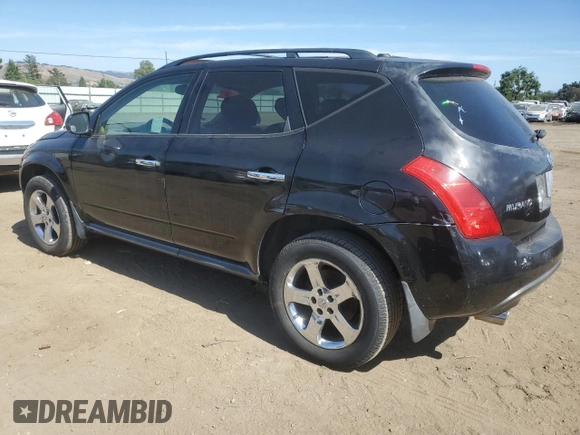2005 Nissan Murano SL z VIN JN8AZ08T45W318494, wystawiony jako Copart lot #57463815 z przebiegiem 171 224 mil mil oraz Czysty tytuł • Clean title. Historia ofert i sprzedaży dostępna na DreamBid. Obrazek 2.