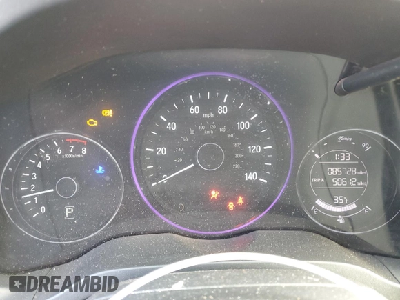2018 Honda HR-V EX-L with VIN 3CZRU6H71JM722294, listed as a Copart auction lot 46113695 with 85,728 mi miles and Salvage Title. Bid and sale history available at DreamBid. Image 9.