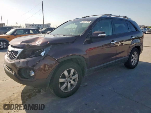2013 Kia Sorento LX with VIN 5XYKT3A62DG343462, listed as a Copart auction lot 52507065 with 128,368 mi miles and Clean title. Bid and sale history available at DreamBid. Image 1.