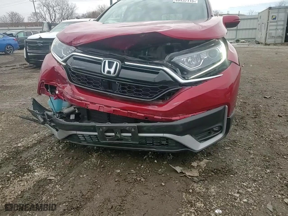 2022 Honda CR-V EX with VIN 2HKRW2H53NH605982, listed as a Copart auction lot 49432115 with 19,588 mi miles and Salvage Title. Bid and sale history available at carsss.com. Image 12.
