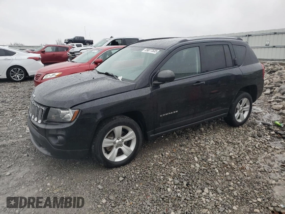 2017 Jeep Compass Sport with VIN 1C4NJCBA2HD147449, listed as a Copart auction lot 89077535 with 132,150 mi miles and Salvage Title. Bid and sale history available at carsss.com. Image 1.