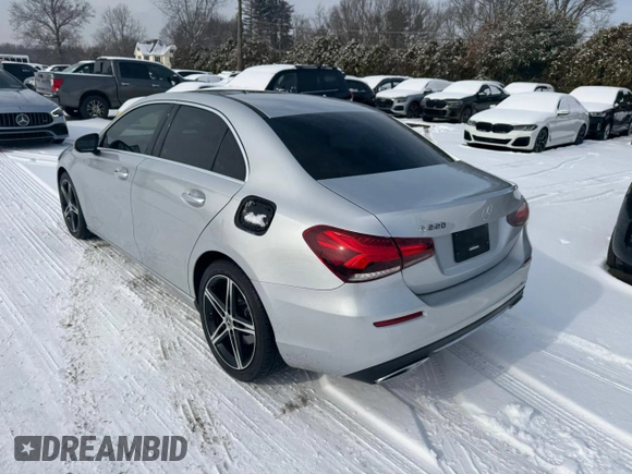 2022 Mercedes-Benz A 220 with VIN W1K3G4EB5NJ334350, listed as a Copart auction lot 43960835 with 93,630 mi miles and Clean Title. Bid and sale history available at DreamBid. Image 2.