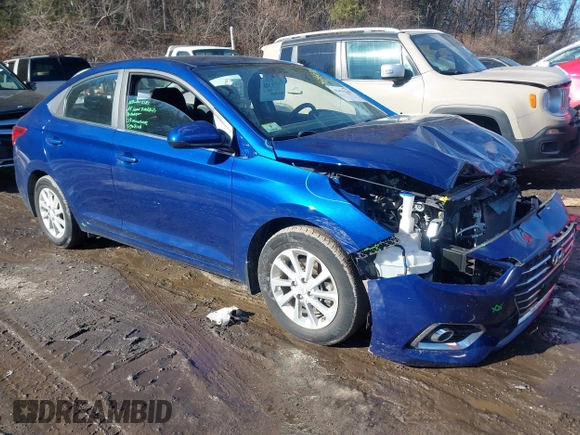 2020 Hyundai Accent SE with VIN 3KPC24A67LE122187, listed as a IAAI auction lot 41416330 with 41,018 mi miles. Bid and sale history available at carsss.com. Image 1.