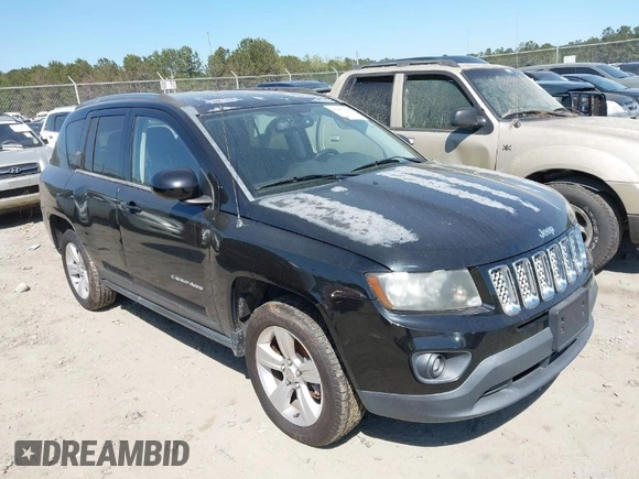 2014 Jeep Compass Latitude with VIN 1C4NJDEBXED551427, listed as a IAAI auction lot 41863047 with 75,913 mi miles. Bid and sale history available at carsss.com. Image 1.