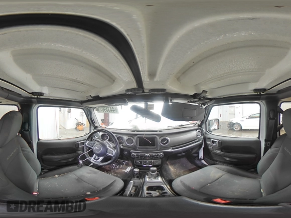 2020 Jeep Wrangler Unlimited Sahara with VIN 1C4HJXEN9LW165186, listed as a Copart auction lot 44359075 with 76,768 mi miles and Salvage Title. Bid and sale history available at carsss.com. Image 14.