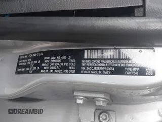 2017 Jeep Renegade Altitude z VIN ZACCJBBB3HPE49084, wystawiony jako IAAI lot #42247035 z przebiegiem 167 421 mil mil oraz . Historia ofert i sprzedaży dostępna na DreamBid. Obrazek 9.