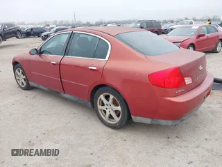 2003 Infiniti G35 w/Leather with VIN JNKCV51E33M306630, listed as a IAAI auction lot 41518649 with 173,087 mi miles. Bid and sale history available at carsss.com. Image 3.