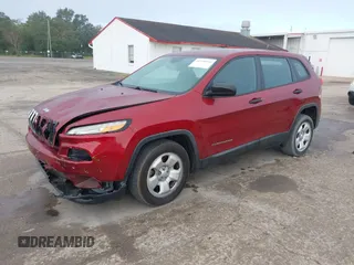 2016 Jeep Cherokee Sport with VIN 1C4PJLAB6GW136136, listed as a IAAI auction lot 41108560 with 97,982 mi miles. Bid and sale history available at carsss.com. Image 2.