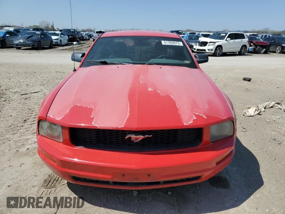 2006 Ford Mustang Standard with VIN 1ZVFT80N765252705, listed as a Copart auction lot 51769975 with 150,495 mi miles and Salvage Title. Bid and sale history available at carsss.com. Image 5.