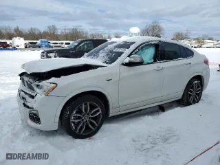 2017 BMW X4 M40i with VIN 5UXXW7C58H0U26056, listed as a Copart auction lot 88751415 with 0 mi miles and Salvage Title. Bid and sale history available at carsss.com. Image 1.