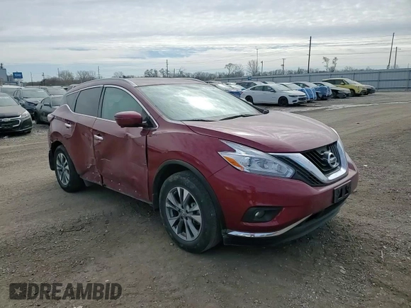 2017 Nissan Murano SL with VIN 5N1AZ2MH2HN198015, listed as a Copart auction lot 47295485 with 47,946 mi miles and Salvage Title. Bid and sale history available at carsss.com. Image 12.