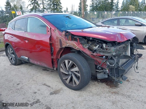 2015 Nissan Murano SV with VIN 5N1AZ2MH1FN254216, listed as a IAAI auction lot 41989152 with 142,378 mi miles. Bid and sale history available at carsss.com. Image 1.