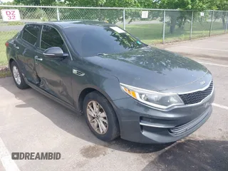 2016 Kia Optima LX z VIN 5XXGT4L37GG018944, wystawiony jako IAAI lot #42343465 z przebiegiem 186 366 mil mil oraz . Historia ofert i sprzedaży dostępna na DreamBid. Obrazek 1.