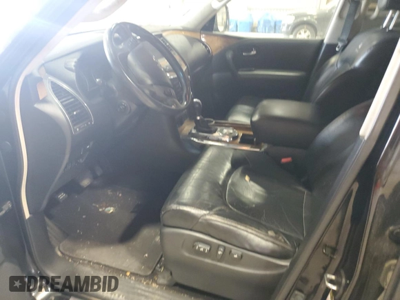 2012 Infiniti QX56 7-passenger with VIN JN8AZ2NF9C9517904, listed as a Copart auction lot 49315055 with 0 mi miles and Salvage Title. Bid and sale history available at carsss.com. Image 7.