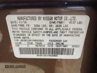 2015 Infiniti Q70 z VIN JN1BY1AR1FM560845, wystawiony jako IAAI lot #42165981 z przebiegiem 75 767 mil mil oraz . Historia ofert i sprzedaży dostępna na DreamBid. Obrazek 9.