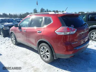 2016 Nissan Rogue SV with VIN KNMAT2MV7GP728204, listed as a IAAI auction lot 41595161 with 75,057 mi miles. Bid and sale history available at carsss.com. Image 3.